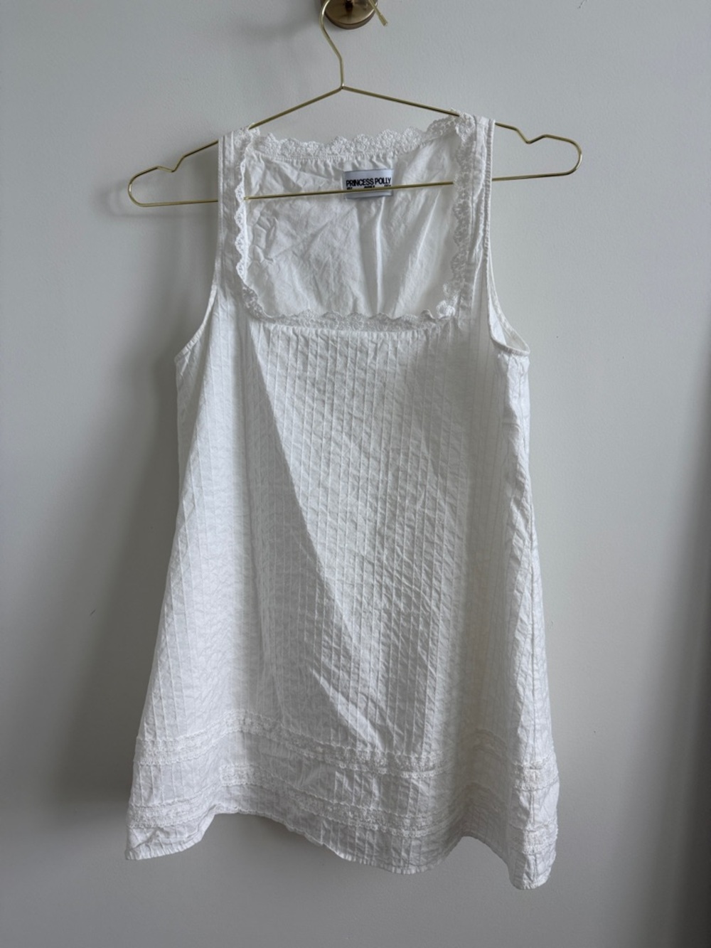 Princess Polly Lorinda mini dress white low impact